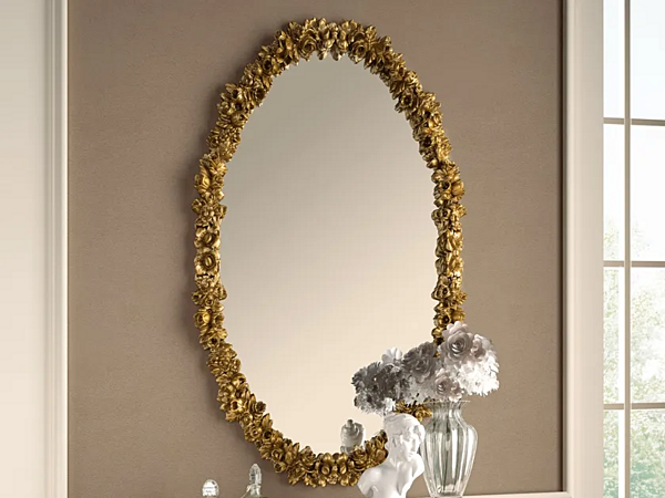 Oval Framed Wall Mounted Mirror Diamante CASA +39 801 factory CASA +39 from Italy. Foto №1