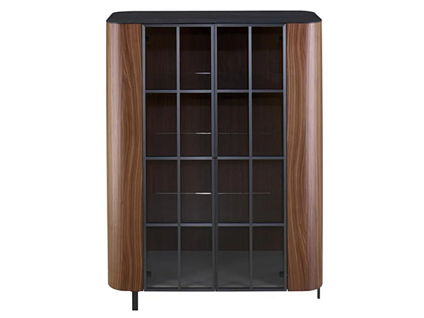 Wood and glass display cabinet LIGNE ROSET Postmoderne 00VHAK2N factory LIGNE ROSET from Italy. Foto №1