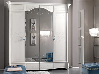 Mirrored wooden wardrobe CASA +39 Prestige 314