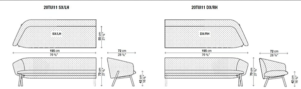 Modular Fabric Sofa with Upholstered Back Kristalia Tuile System factory Kristalia from Italy. Foto №6