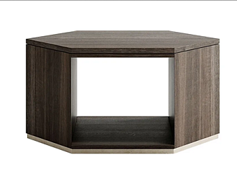 Hexagonal wooden coffee table Dedalo Capital Collection factory Capital Collection from Italy