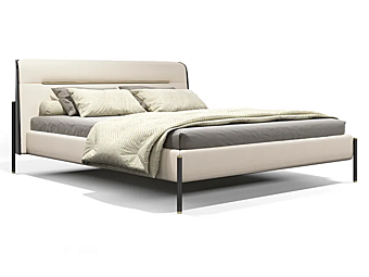 King size bed with upholstered headboard fabric Capital Collection Mayfair MAY.LE factory Capital Collection from Italy
