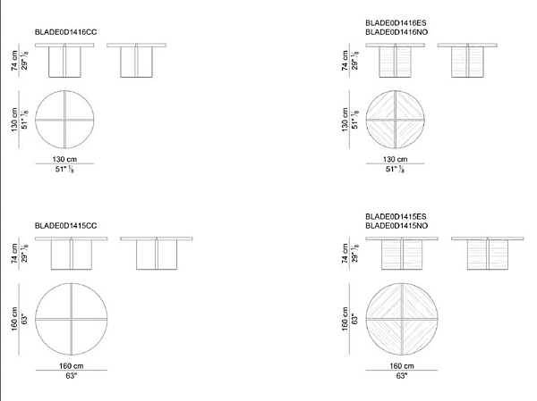 Round wooden meeting table Blade i 4 Mariani factory i 4 Mariani from Italy. Foto №5