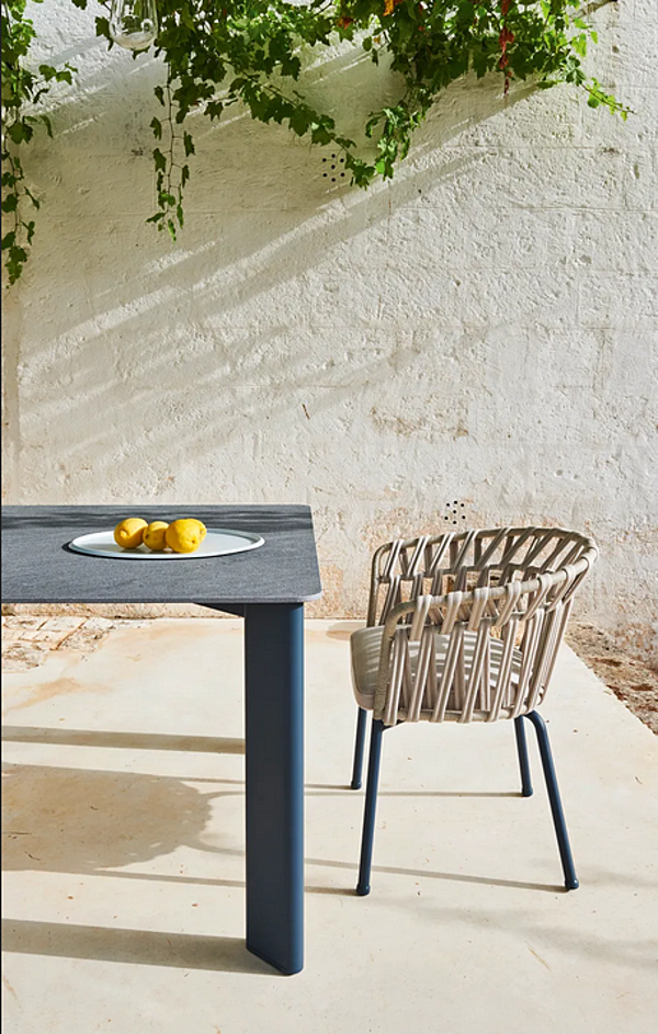 Square Aluminium Garden Table with HPL Top VARASCHIN Plinto 24680, 24682 factory VARASCHIN from Italy. Foto №7