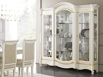 Wooden display cabinet with integrated lighting CASA +39 DIAMANTE 2601