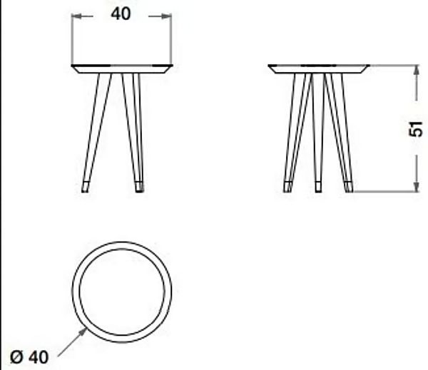 Round Metal High Side Table Eclipse CPRN HOMOOD E238 factory CPRN HOMOOD from Italy. Foto №3