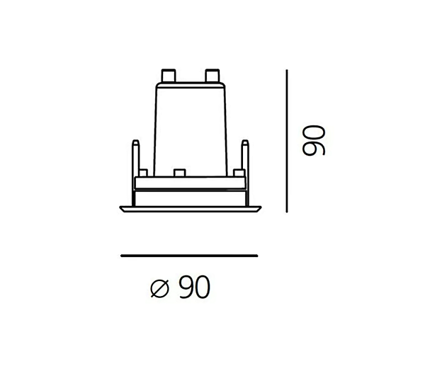 Recessed Aluminium Outdoor Spotlight Ego Artemide factory Artemide from Italy. Foto №14