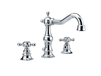 Steel washbasin mixer with individual rosettes Gaia Mobili Julia 3 hole factory GAIA from Italy