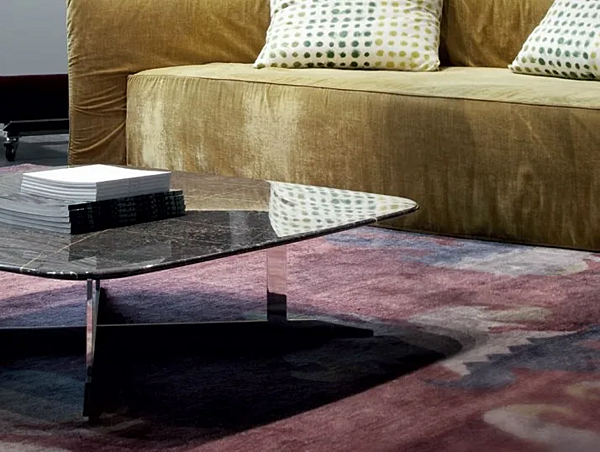 Rectangular low coffee table in marble by ERBA ITALIA NORD factory ERBA ITALIA from Italy. Foto №4