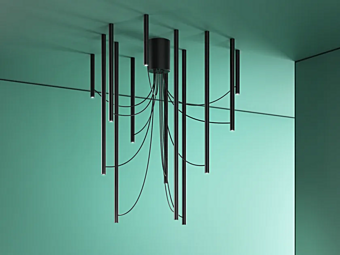 Ceiling Lamp Anodized Aluminium Fabbian Ari factory Fabbian from Italy
