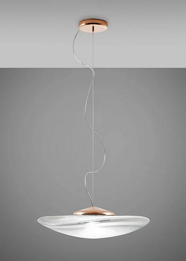 LED Blown Glass Pendant Lamp Fabbian Loop factory Fabbian from Italy. Foto №9