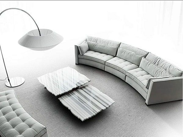 Curved fabric sofa Alchimia Tondo ERBA ITALIA factory ERBA ITALIA from Italy. Foto №1