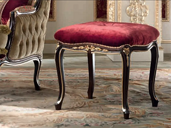 Low Fabric Stool Modenese Luxury Interiors 15503 factory MODENESE GASTONE from Italy