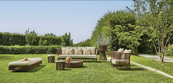 2-seater synthetic fibre garden sofa VARASCHIN Tibidabo 1246 factory VARASCHIN from Italy. Foto №4