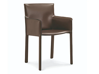 Tanned leather armchair Pasqualina Enrico Pellizzoni Tanned leather armchair Pasqualina Enrico Pellizzoni factory ENRICO PELLIZZONI from Italy