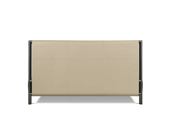 Double bed frame in tanned leather with upholstered headboard GHIDINI1961 SG221BB102 factory GHIDINI1961 from Italy. Foto №3
