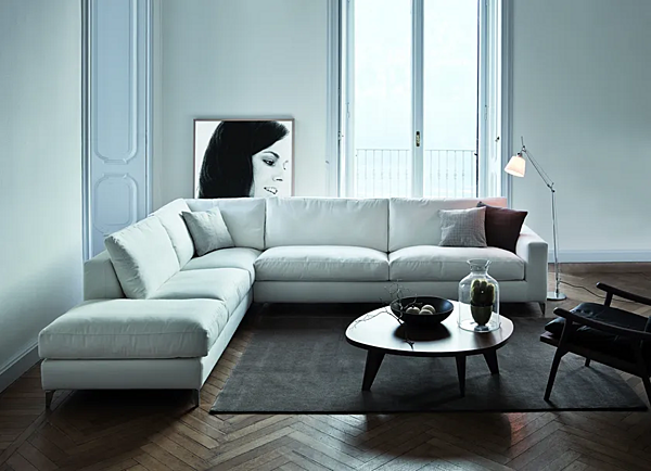 Sectional sofa in fabric or leather VIBIEFFE 920 Zone Comfort factory VIBIEFFE from Italy. Foto №2