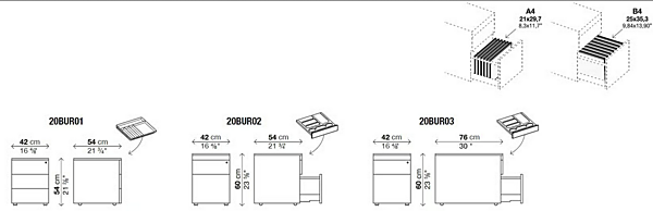 Office drawer unit on castors Kristalia factory Kristalia from Italy. Foto №6