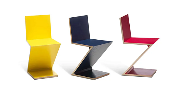 Wooden Zig Zag Chair CASSINA factory CASSINA from Italy. Foto №3