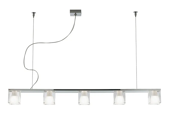 Crystal pendant lamp Cubetto Fabbian factory Fabbian from Italy. Foto №4