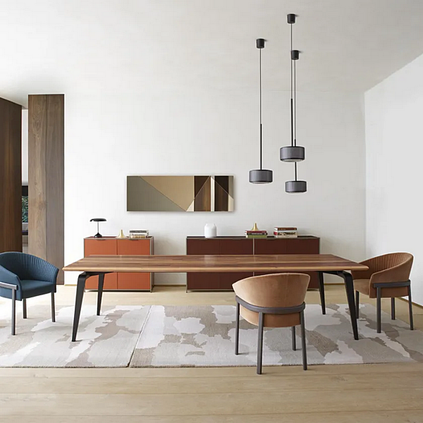 Rectangular walnut dining table LIGNE ROSET Odessa 005HEW8N-0050W47N factory LIGNE ROSET from Italy. Foto №3