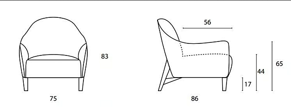 Armchair with armrests Musetta Egoitaliano factory Egoitaliano from Italy. Foto №4