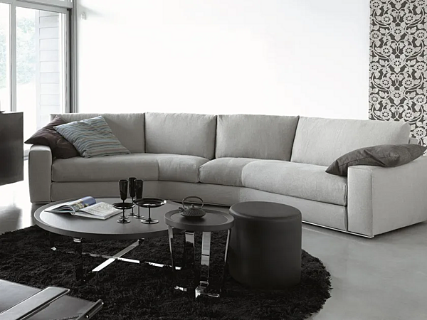 Sectional sofa fabric or leather VIBIEFFE 810 Fly factory VIBIEFFE from Italy. Foto №10