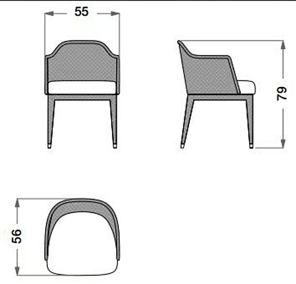 Wooden and fabric outdoor garden chair CPRN HOMOOD OD1022 factory CPRN HOMOOD from Italy. Foto №2