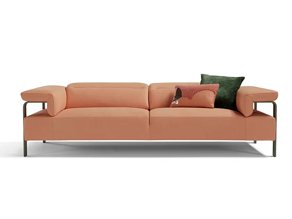 Leather sofa with soft back Egoitaliano Alum Sofa factory Egoitaliano from Italy. Foto №1