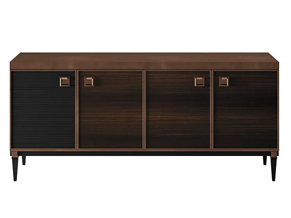 Wood Veneer Sideboard with Doors Sesto Senso CPRN HOMOOD S525 factory CPRN HOMOOD from Italy. Foto №1