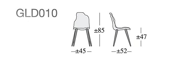 Polycarbonate chair Gilda B Edra GLD010 factory EDRA from Italy. Foto №6