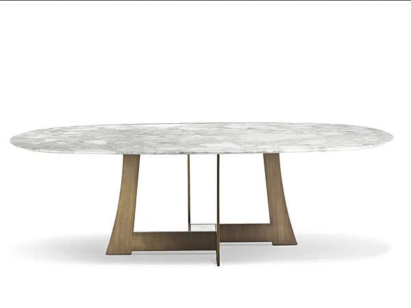 Oval marble dining table I 4 Mariani Moore factory i 4 Mariani from Italy. Foto №1