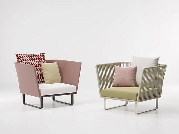 Garden armchair with armrests KETTAL Bitta factory KETTAL from Italy. Foto №2
