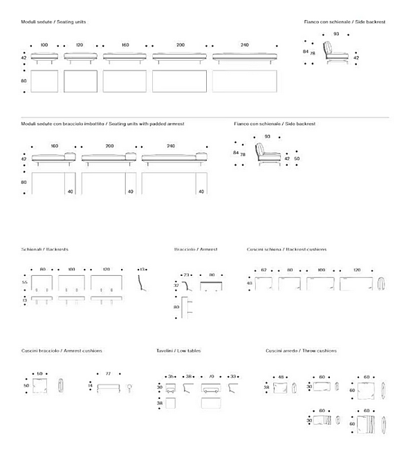 Fabric sofa with removable cover Saba Avant Apres factory SABA from Italy. Foto №15