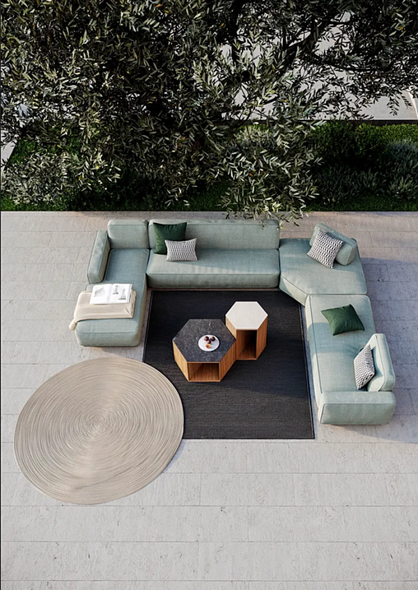 Corner modular garden armchair fabric Laguna 11 Atmosphera LA.MD11 factory ATMOSPHERA from Italy. Foto №2