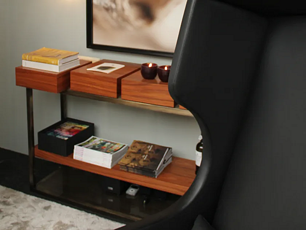 Rectangular wooden console table with drawers BRABBU Cassis factory BRABBU from Italy. Foto №4