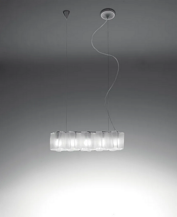 LED pendant lamp made of blown glass Logico 3 by Artemide 0455010A, 0455020A, 0697020A factory Artemide from Italy. Foto №2