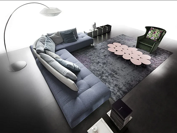 Sectional sofa with upholstered back ERBA ITALIA Conversation factory ERBA ITALIA from Italy. Foto №9