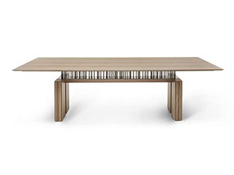 Walnut dining table GIORGETTI G-Code 71215, 71216