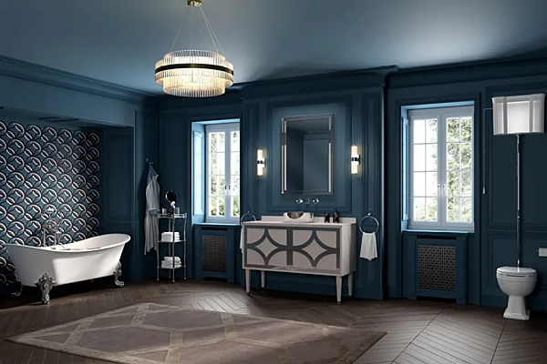 Single wooden vanity unit with drawers Park Avenue Cora 2A PKRCORA2ACES factory Park Avenue from Italy. Foto №9