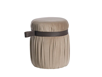 Upholstered Round Fabric Pouf Herm 925 O45 Potocco 925/O45