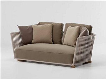 Two-seater garden sofa with fabric upholstery KETTAL Grand Bitta KS7003100