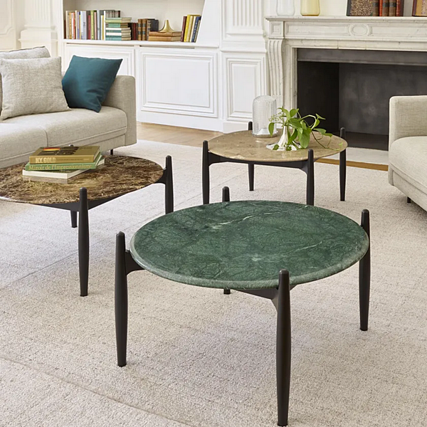 Round marble coffee table LIGNE ROSET Caffe 19960320/23/24 factory LIGNE ROSET from Italy. Foto №5