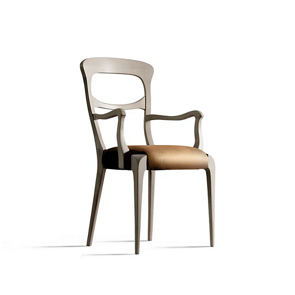 Wooden chair with armrests DALE Capotavola L 643 factory DALE from Italy. Foto №5