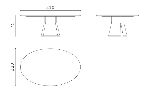 Oval wooden dining table Talos O CPRN HOMOOD factory CPRN HOMOOD from Italy. Foto №2