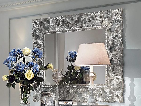 Rectangular wall mounted mirror with diamante frame CASA +39 310 factory CASA +39 from Italy. Foto №1