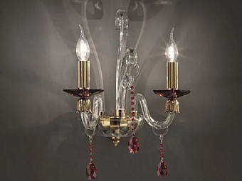 Wall lamp with Swarovski crystals Rubino Alicante Euroluce Lampadari A2 factory EUROLUCE LAMPADARi from Italy