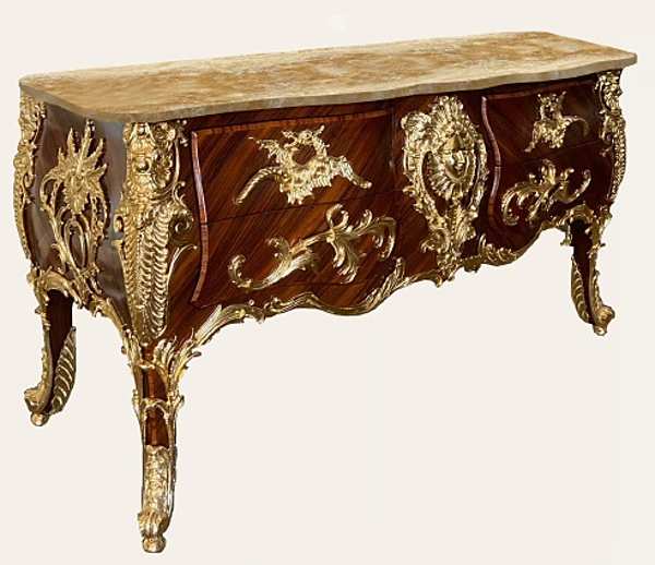 Chest of drawers with gilded decor Modenese Gastone factory MODENESE GASTONE from Italy. Foto №1