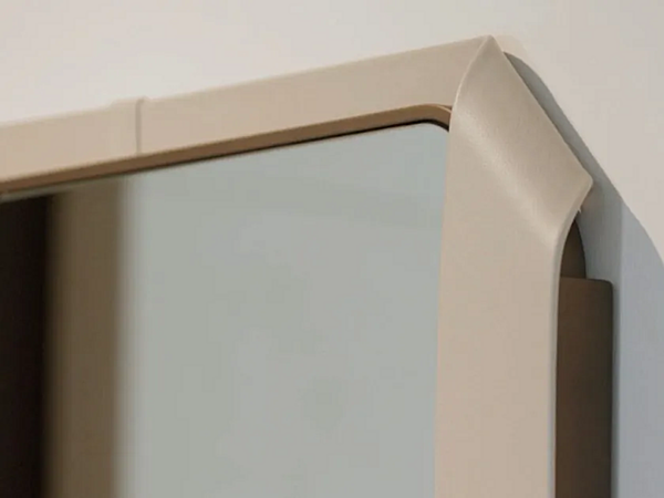 Rectangular Leather Wall Mounted Mirror GIORGETTI Shirley 93000 factory GIORGETTI from Italy. Foto №3