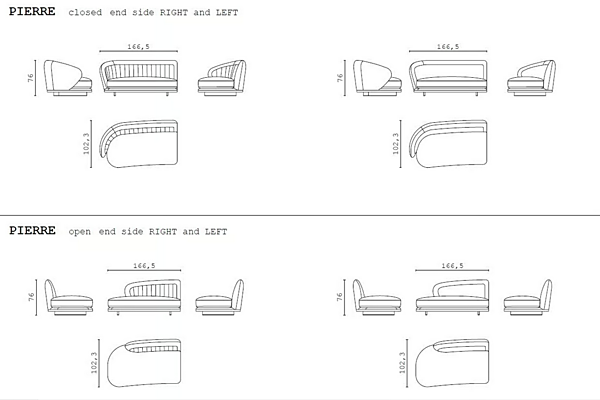 Sectional fabric sofa Pierre CPRN HOMOOD factory CPRN HOMOOD from Italy. Foto №10